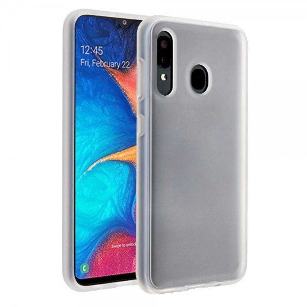 Wholesale Samsung Galaxy A20 A30 Slim Matte Hybrid Bumper Case (White)